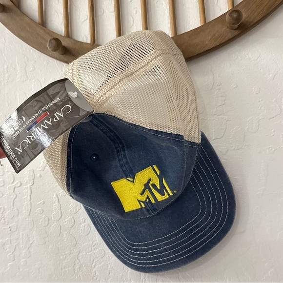 MTV Accessories - MTV Denim Tan Truck Hat SnapBack NWT